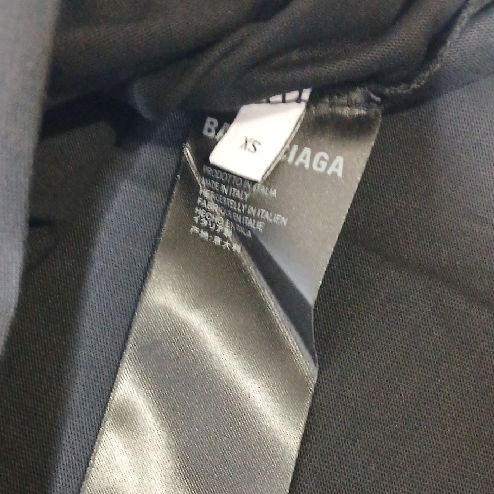 Balenciaga Black Tee with Blue and Yellow Graphic - Picture 3 of 4
